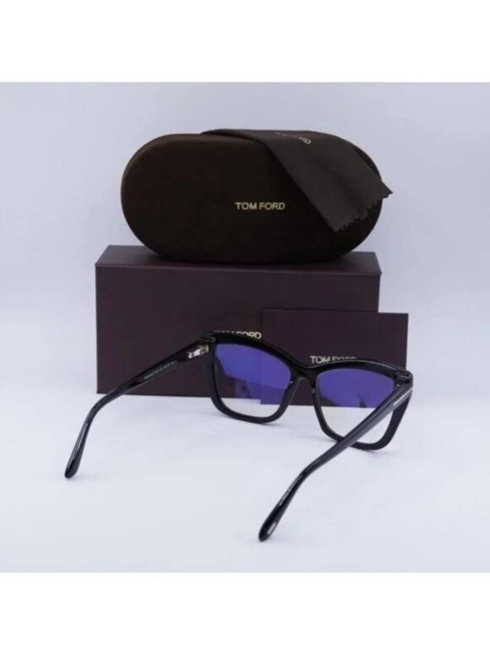 Tom Ford FT5826-B 001 Cat Eye Eyeglasses 55mm - Black